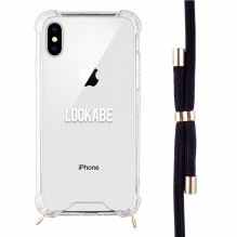 Lookabe karoliai iPhone Xs Max auksiniai juodi loo005
