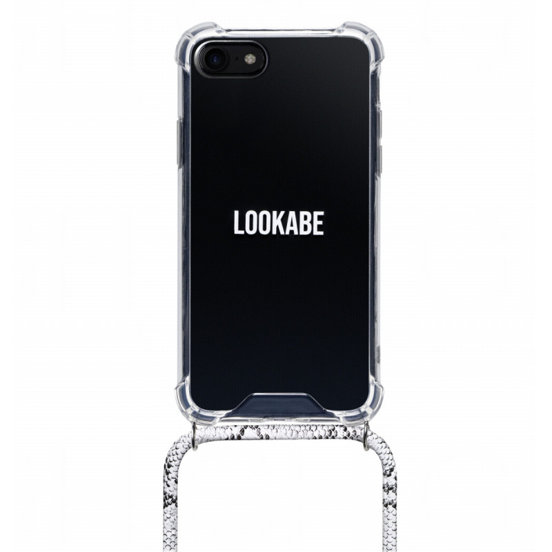„Lookabe Necklace Snake Edition“ „iPhone Xr“ sidabrinė gyvatė loo019