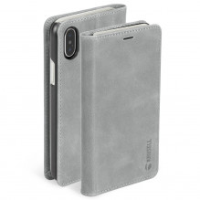 Krusell Sunne 4 Card FolioWallet Apple iPhone XS vintage grey