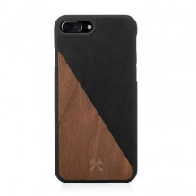 Woodcessories EcoSplit medinis+odinis iPhone 7+ / 8+ graikinis riešutas / juodas eco249