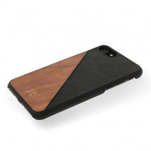 Woodcessories EcoSplit medinis+odinis iPhone 7+ / 8+ graikinis riešutas / juodas eco249