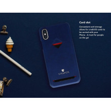 VixFox kortelės lizdo nugarėlė, skirta iPhone 7/8 plus tamsiai mėlyna
