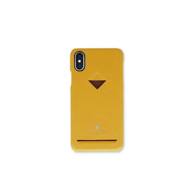 VixFox kortelės lizdo nugarėlė, skirta Iphone X / XS garstyčių geltona