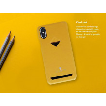 VixFox kortelės lizdo nugarėlė, skirta Iphone X / XS garstyčių geltona