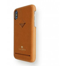 VixFox kortelės lizdo nugarėlė, skirta Iphone XSMAX karamelės rudos spalvos