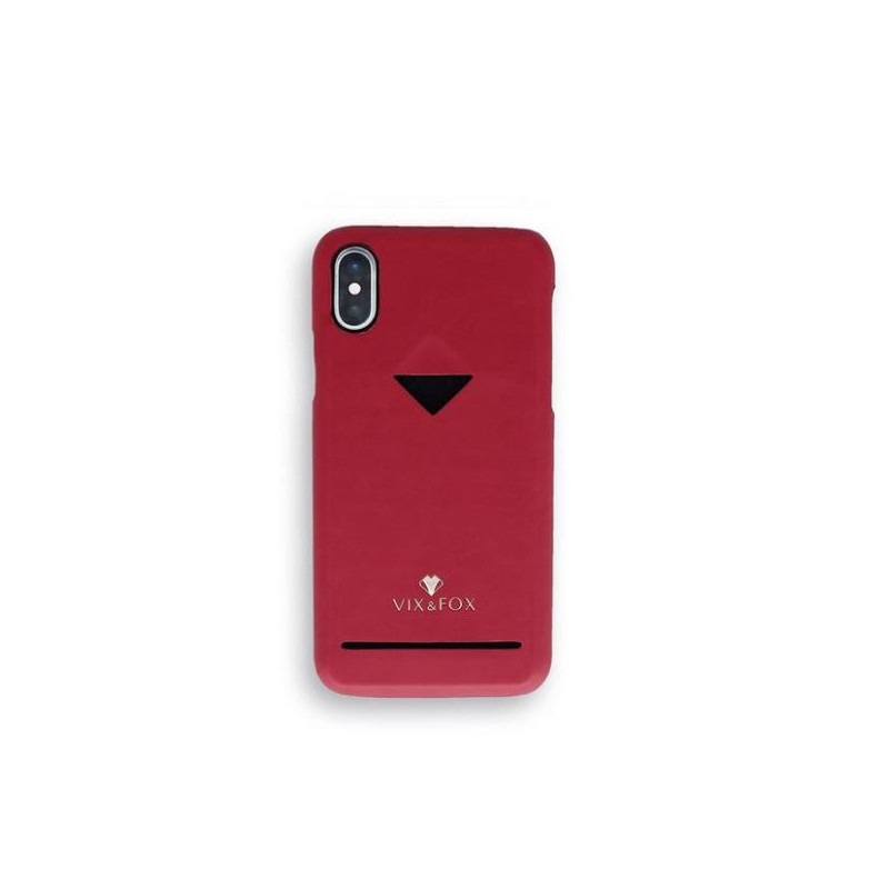 VixFox kortelės lizdo nugarėlė, skirta iPhone XSMAX rubino raudonai