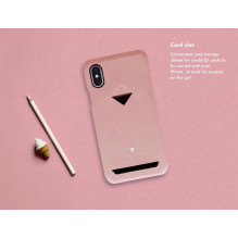 VixFox kortelės lizdo nugarėlė, skirta iPhone XSMAX, rožinė