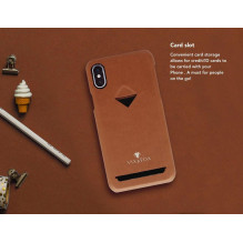 VixFox kortelės lizdo nugarėlė Samsung S9 karamelės rudos spalvos