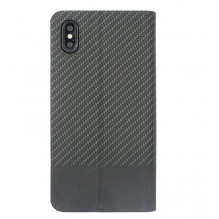 Tellur Book Case Carbon, skirtas iPhone XS MAX juodas