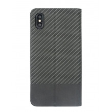 Tellur Book Case Carbon, skirtas iPhone XS juodas