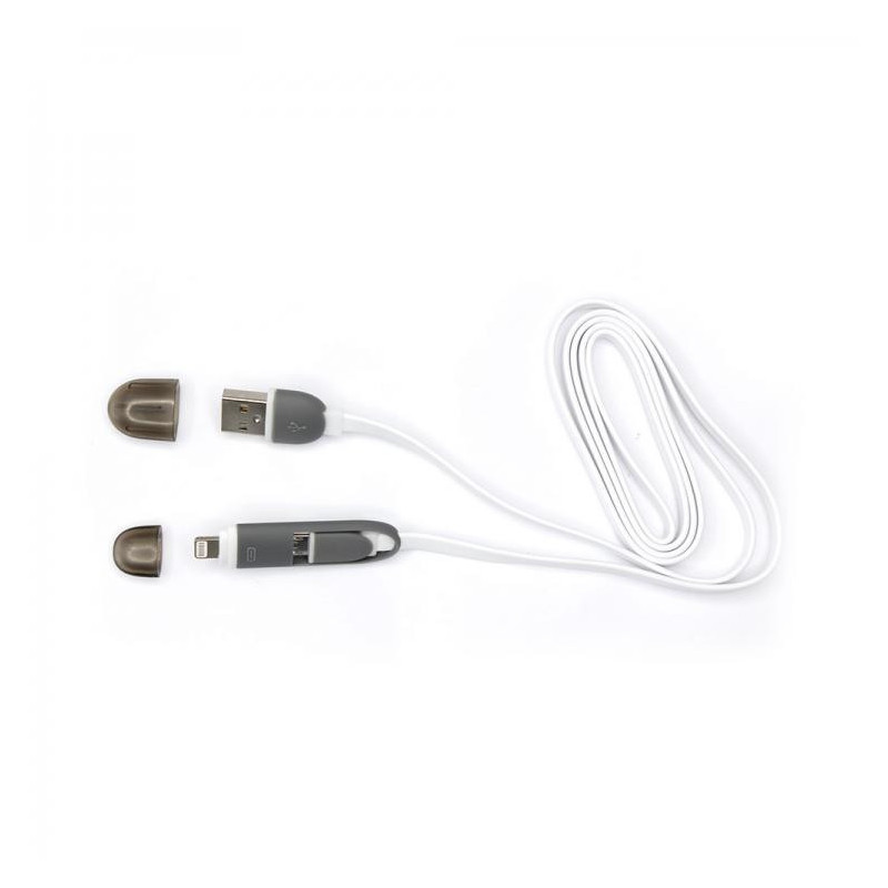 Sbox 2IN1W USB- Micro USB+IPH.5 M / M 1M white