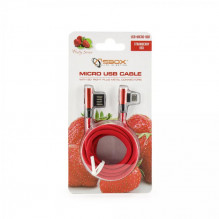 Sbox USB- Micro USB 90 M / M 1.5m USB-MICRO-90R strawberry red