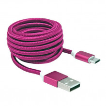 Sbox USB- Micro USB M / M 1,5m USB-10315P Pitaya Pink