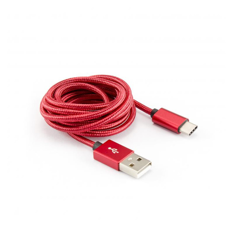 Sbox USB- Type-C M / M 1.5m CTYPE-1.5R strawberry red