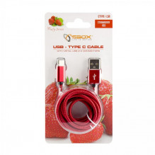 Sbox USB- Type-C M / M 1.5m CTYPE-1.5R strawberry red