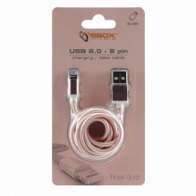 Sbox USB 2.0 8 Pin IPH7-RG rožinis auksas
