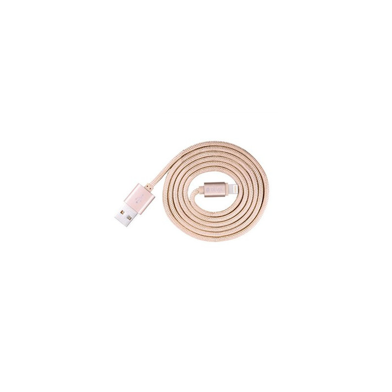 Devia Fashion Series Cable for Lightning (MFi, 2.4A 1.2M) rožinio aukso
