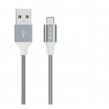 Devia Pheez serijos kabelis, skirtas Micro USB (5V 2.4A,1M) pilkas