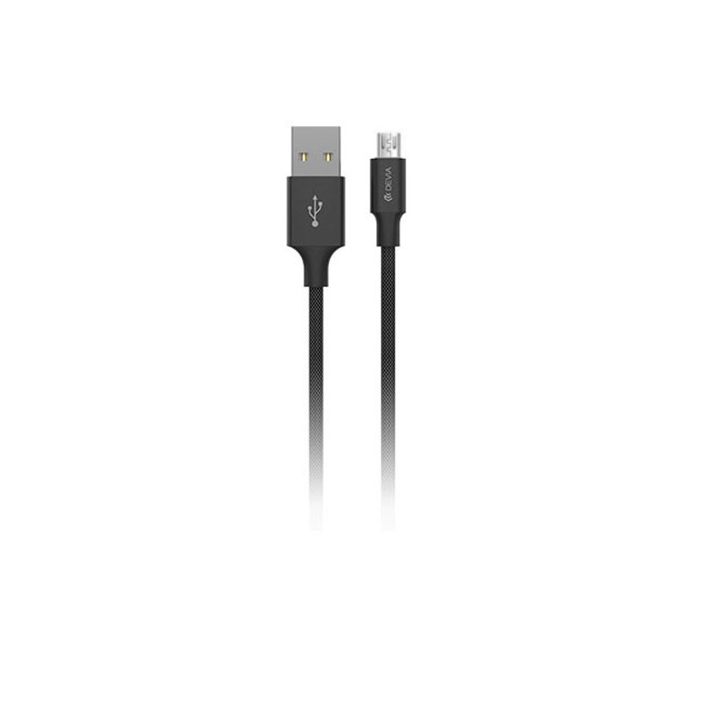 Devia Pheez Series Cable for Micro USB (5V 2.4A,25CM) black