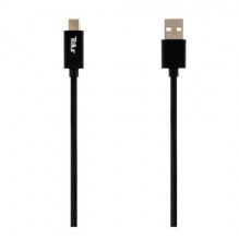 „Tellur“ duomenų kabelis, USB iki C tipo, 1 m juodas
