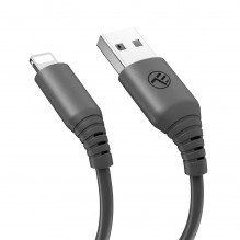 „Tellur“ silikoninis USB kabelis su „Lightning“ 1 m juodas