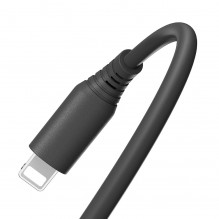 „Tellur“ silikoninis USB kabelis su „Lightning“ 1 m juodas