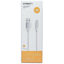 Orsen S32 Micro Data Cable 2.1A 1.2m pilkas