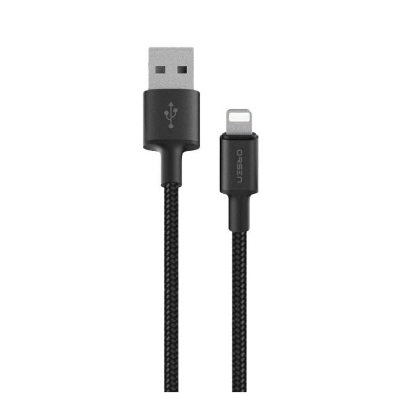 Orsen S9L USB A ir Lightning 2.1A 1m juodas