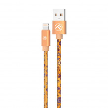 Tellur Graffiti USB į žaibo kabelis 3A 1m oranžinis