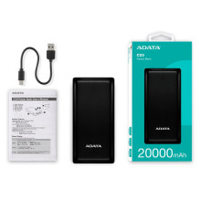 POWER BANK USB 20000MAH BLACK / PBC20-BK ADATA
