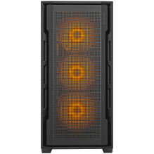 PUMA | Uniface RGB Black | PC dėklas | Vidurinis bokštas / tinklinis priekinis skydas / 4 x 120 mm ARGB ventiliatoriai /