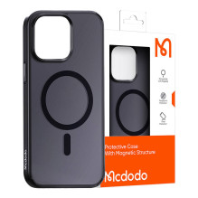 Magnetinis dėklas McDodo, skirtas iPhone 15 (juodas)