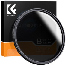 K&F Concept Basic Fader reguliuojamas pilkas filtras NDX ND2 - ND400 58 mm