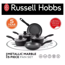 Russell Hobbs RH02814EU7 Metallic Marble 5pcs pan set