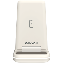 CANYON wireless charger WS-304 15W 2in1 Cosmic Latte