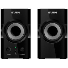 SVEN SPS-606 2x3W, Headphone front jack, Front power button and the volume control