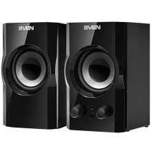 SVEN SPS-606 2x3W, Headphone front jack, Front power button and the volume control