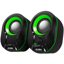 Speakers SVEN 290, black-green (5W,USB)