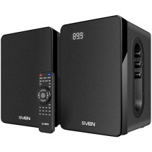 SVEN SPS-710 2x20W Tembro ir garsumo valdymas Skystųjų kristalų ekranas USB/ SD kortelės palaikymas FM radijas Ausinių l