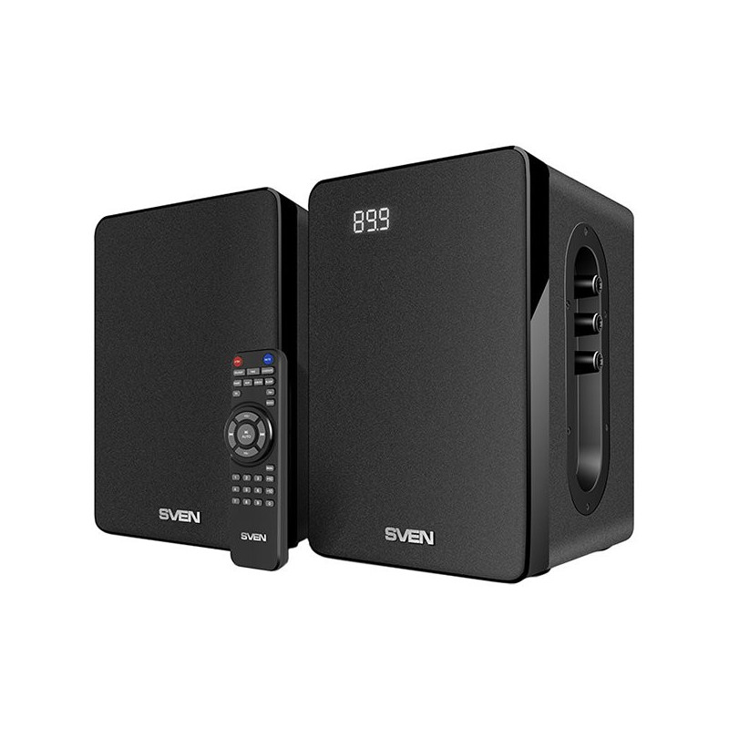 SVEN SPS-710 2x20W Timbre and volume control LED display USB/ SD-card support FM radio Headphone jack Remote control Bui