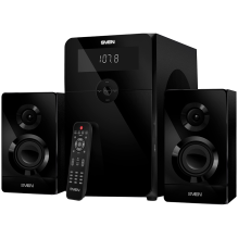 Garsiakalbiai SVEN MS-2250, juodi (80W, FM, USB/ SD, ekranas, RC, Bluetooth)