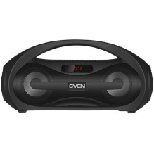SVEN PS-425 2x6W Skystųjų kristalų ekranas FM radijas USB/ SD kortelės palaikymas AUX Mikrofono įvestis (karaoke) Apšvie