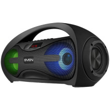 SVEN PS-425 2x6W LED display FM radio USB/ SD-card support AUX Microphone input (karaoke) Lighting