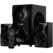 Garsiakalbiai SVEN MS-2055, juodi (55W, FM, USB/ SD, ekranas, RC, Bluetooth)