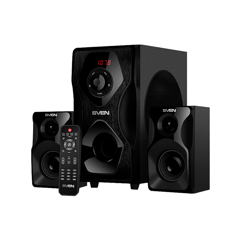 Speakers SVEN MS-2055, black (55W, FM, USB/ SD, Display, RC, Bluetooth)