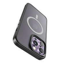 Magnetinis dėklas McDodo Crystal, skirtas iPhone 14 Pro Max (juodas)