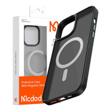 Magnetinis dėklas McDodo Crystal, skirtas iPhone 14 Pro Max (juodas)