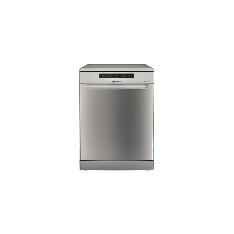60cm wide silver dishwasher Indesit D2F HD624 AS