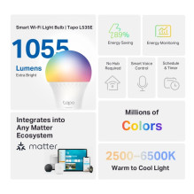 TP-LINK Smart Wi-Fi Light Bulb, Multicolor Tapo L535E