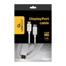 CABLE DISPLAY PORT 1.8M / WHITE CC-DP2-6-W GEMBIRD